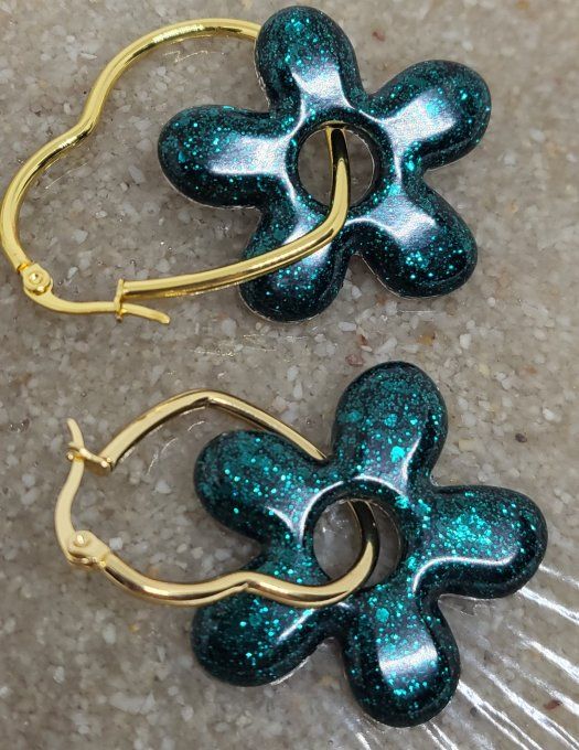 Lot de 2 Pampilles - Grandes Fleurs - Athéna