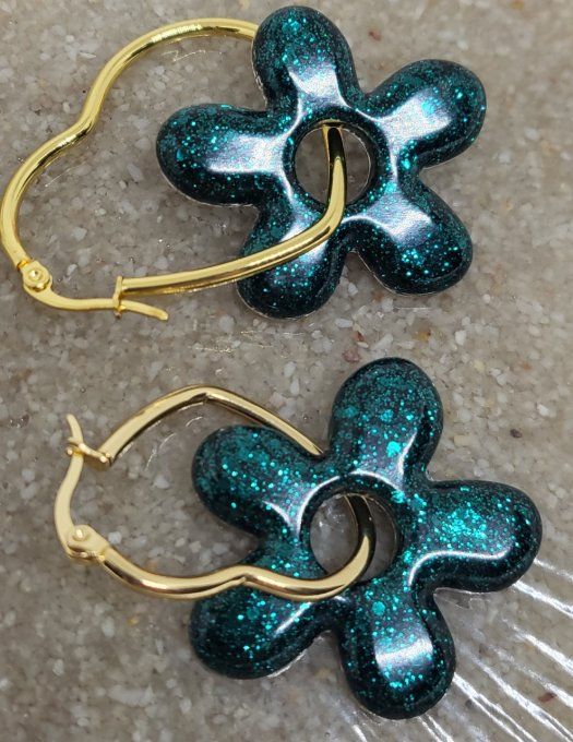 Lot de 2 Pampilles - Grandes Fleurs - Athéna