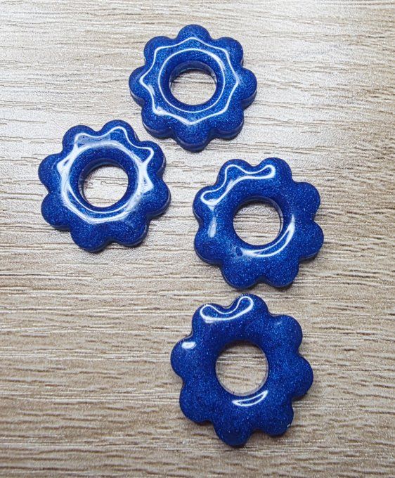 Lot de 2 Pampilles Fleurs 8 pétales - Flora