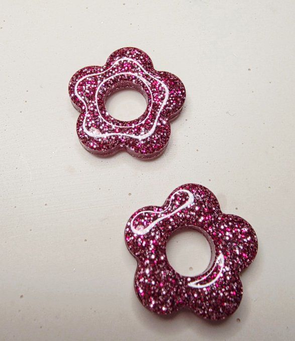 Lot de 2 Pampilles Fleur - 5 pétales - Léna