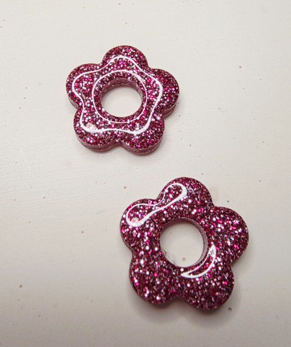 Lot de 2 Pampilles Fleur - 5 pétales - Léna