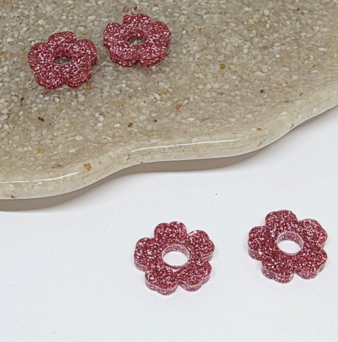 Lot de 2 Pampilles Fleur - 5 pétales - Petit Modèle - Tina 