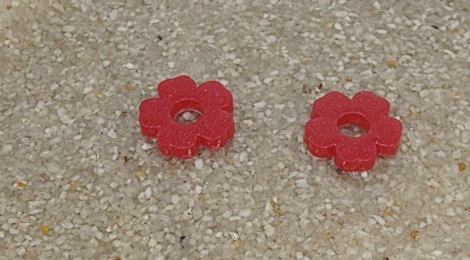 Lot de 2 Pampilles Fleur - 5 pétales - Petit Modèle - Tina  