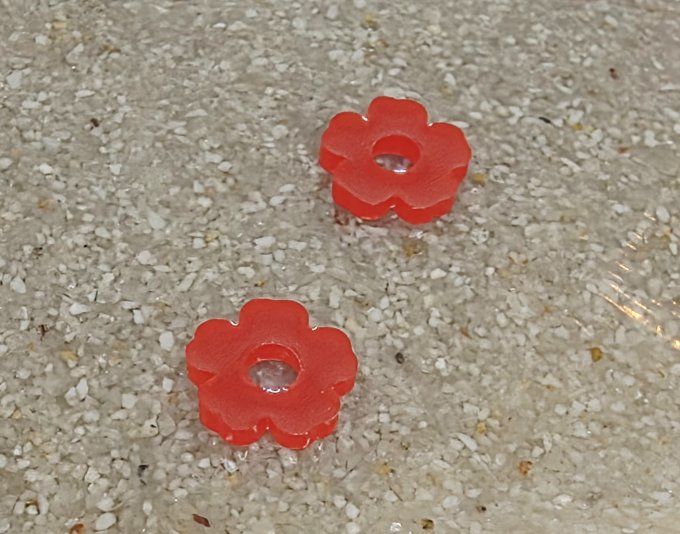 Lot de 2 Pampilles Fleur - 5 pétales - Petit Modèle - Tina  