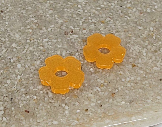 Lot de 2 Pampilles Fleur - 5 pétales - Petit Modèle - Tina 