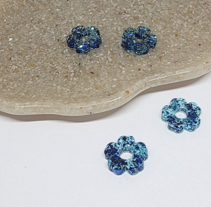 Lot de 2 Pampilles Fleur - 5 pétales - Petit Modèle - Tina  