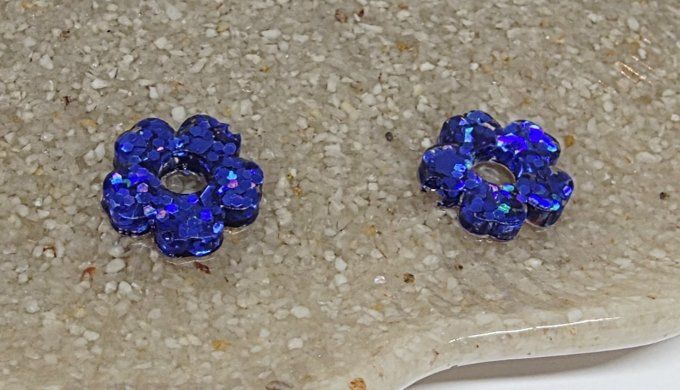 Lot de 2 Pampilles Fleur - 5 pétales - Petit Modèle - Tina  - Copie