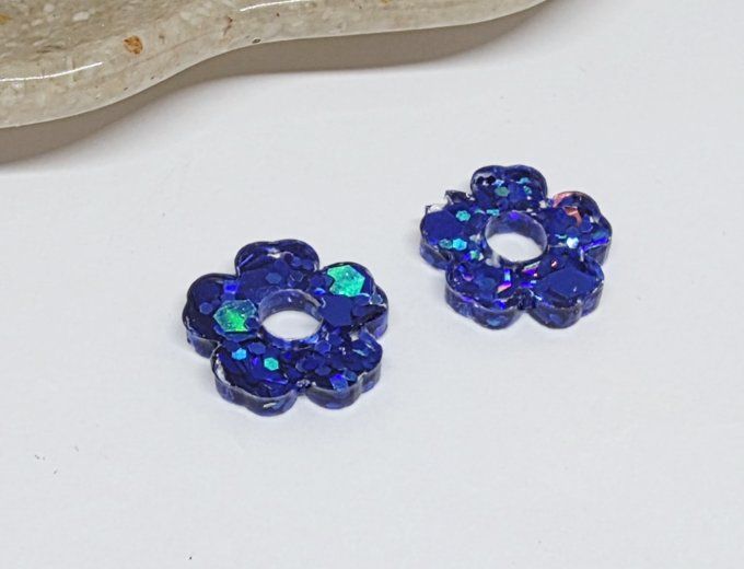 Lot de 2 Pampilles Fleur - 5 pétales - Petit Modèle - Tina  - Copie