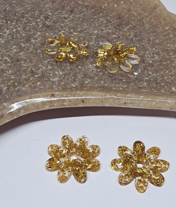 Lot de 2 Pampilles - Fleur - Marguerite 