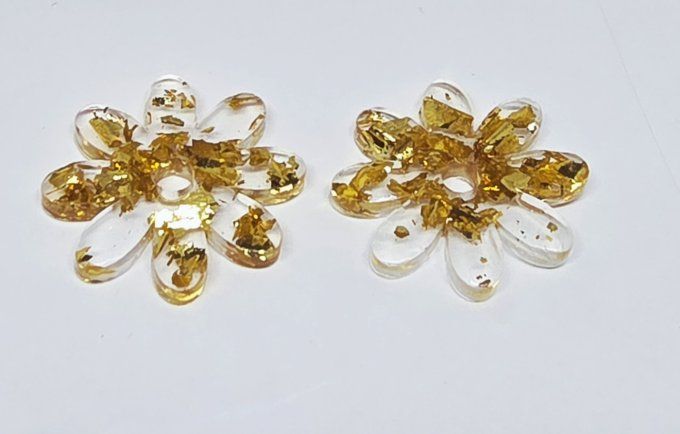 Lot de 2 Pampilles - Fleur - Marguerite 