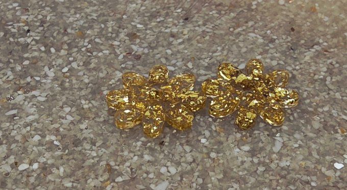 Lot de 2 Pampilles - Fleur - Marguerite 