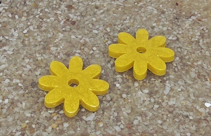 Lot de 2 Pampilles - Fleur - Marguerite   