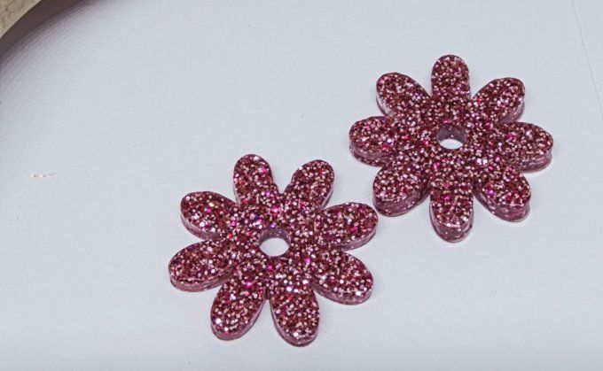 Lot de 2 Pampilles - Fleur - Marguerite 