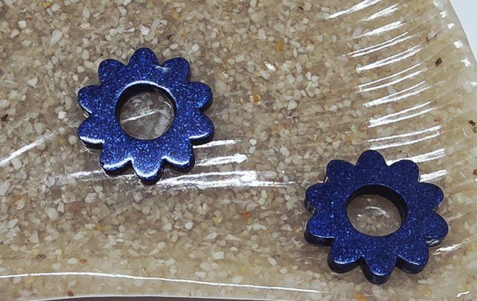 Lot de 2 Pampilles - Fleur - 10 pétales - Dona 