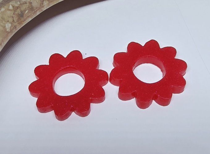 Lot de 2 Pampilles - Fleur - 10 pétales - Dona  