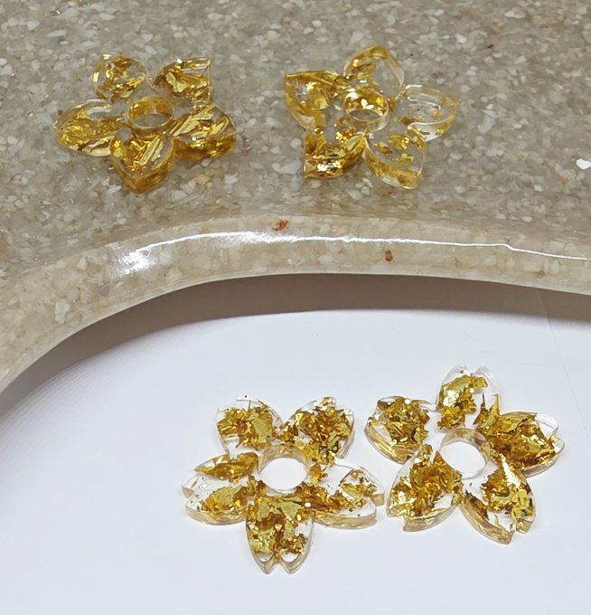 Lot de 2 Pampilles - Fleur de Tiaré - Léia