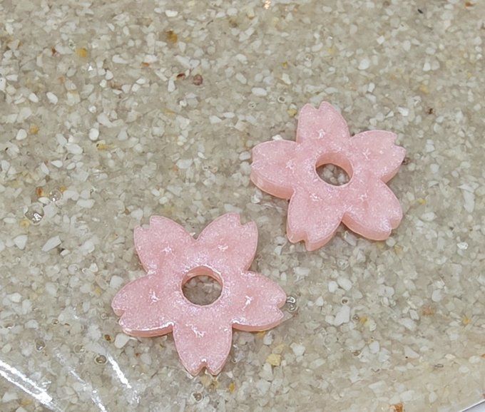 Lot de 2 Pampilles - Fleur de Tiaré - Léia  