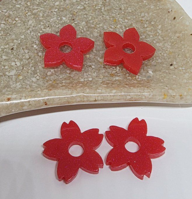 Lot de 2 Pampilles - Fleur de Tiaré - Léia 