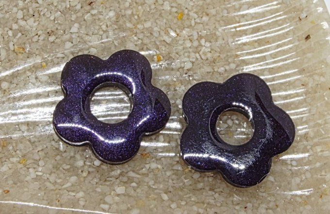 Lot de 2 Pampilles Fleur - 5 pétales - Léna  