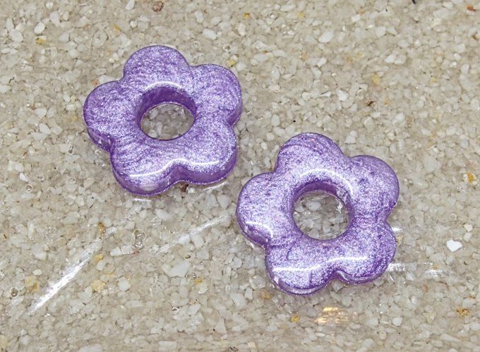 Lot de 2 Pampilles Fleur - 5 pétales - Léna 