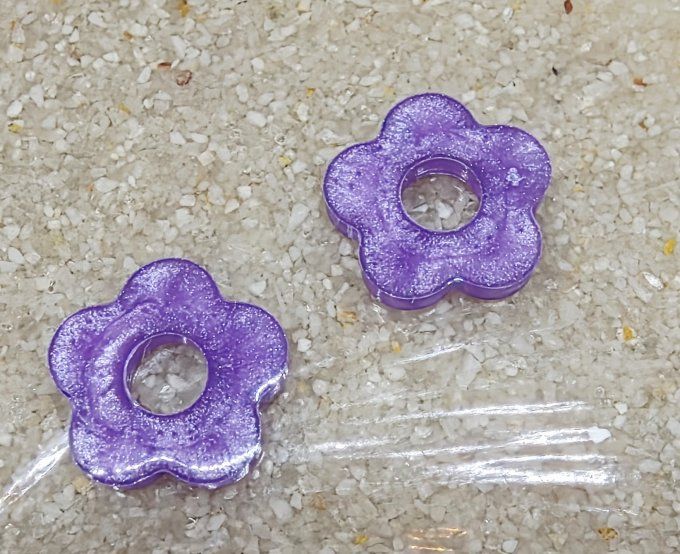 Lot de 2 Pampilles Fleur - 5 pétales - Léna  