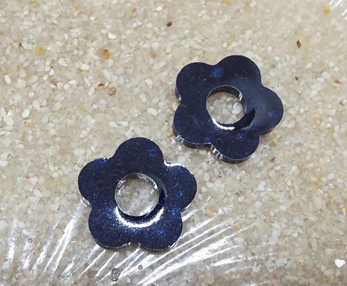 Lot de 2 Pampilles Fleur - 5 pétales - Léna 