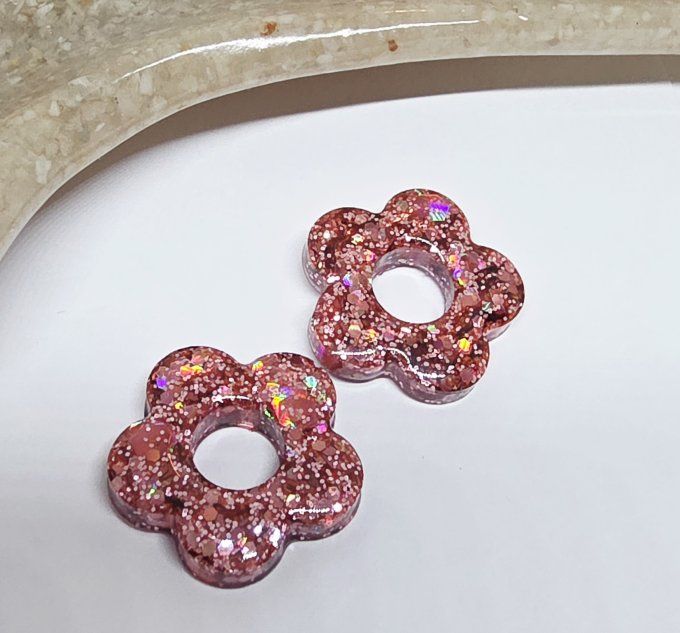 Lot de 2 Pampilles Fleur - 5 pétales - Léna