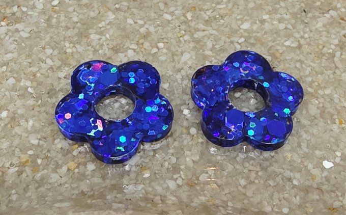 Lot de 2 Pampilles Fleur - 5 pétales - Léna 