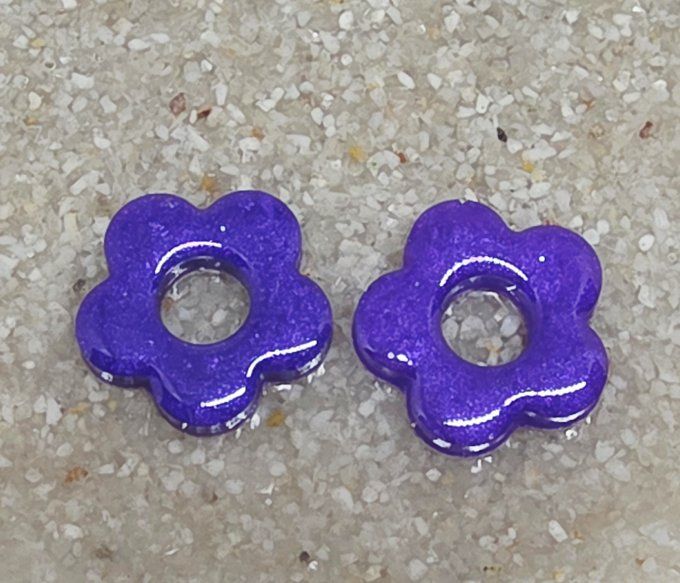 Lot de 2 Pampilles Fleur - 5 pétales - Léna  