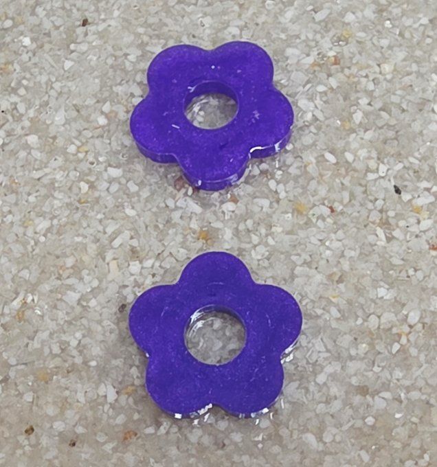 Lot de 2 Pampilles Fleur - 5 pétales - Léna  