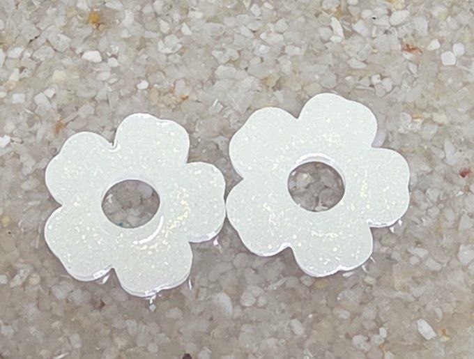 Lot de 2 Pampilles Fleur - 5 pétales - Petit Modèle - Tina 