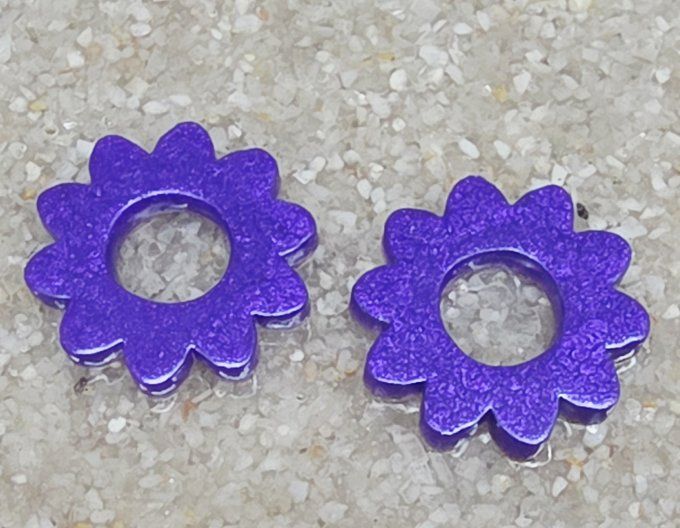 Lot de 2 Pampilles - Fleur - 10 pétales - Dona  