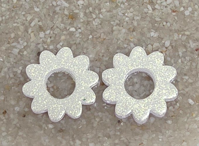 Lot de 2 Pampilles - Fleur - 10 pétales - Dona 