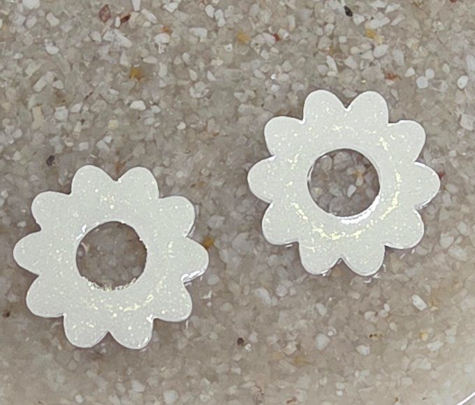 Lot de 2 Pampilles - Fleur - 10 pétales - Dona 