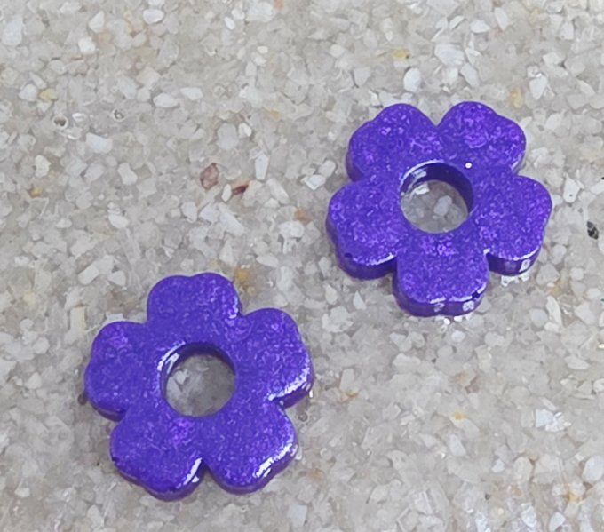 Lot de 2 Pampilles Fleur - 5 pétales - Petit Modèle - Tina 